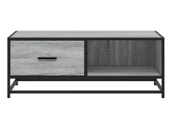 Mesa De Centro* Mesa de centro | Mesa de apoio 90x57x35 cm deriv. madeira/metal sonoma Cinzento