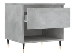 Mesa De Centro| Mesa de centro | Mesa de apoio | Mesa de café 50x46x50cm derivados de madeira -cimento Cinzento