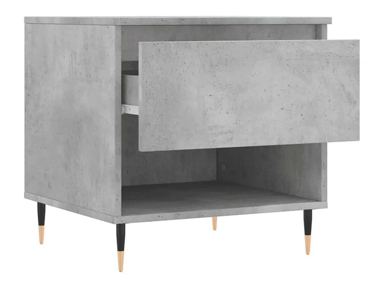 Mesa De Centro| Mesa de centro | Mesa de apoio | Mesa de café 50x46x50cm derivados de madeira -cimento Cinzento