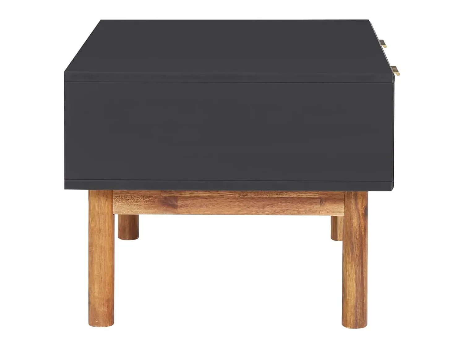 Mesa De Centro* Mesa de centro | Mesa de apoio | Mesa de café 90x50x40 cm madeira de acácia maciça e MDF Castanho