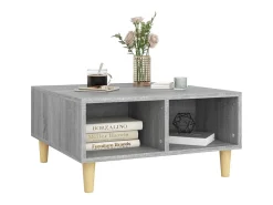 Hot Mesa de centro | Mesa de apoio 60x60x30 cm aglomerado cor sonoma Cinzento