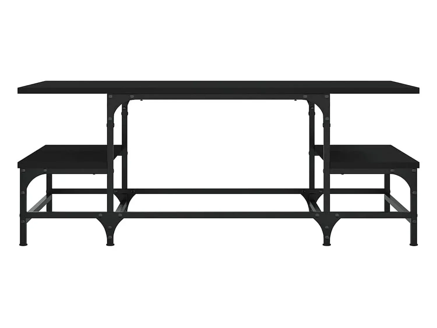 Mesa De Centro| Mesa de centro | Mesa de apoio 100x50.5x40 cm derivados de madeira Preto