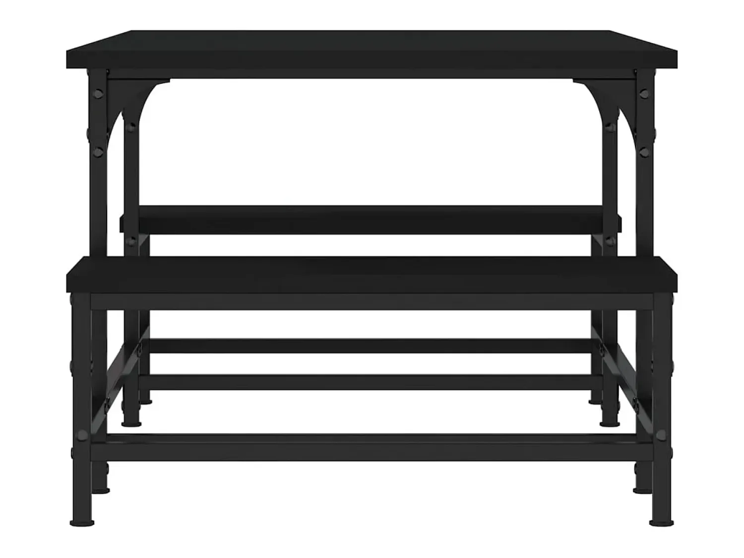 Mesa De Centro| Mesa de centro | Mesa de apoio 100x50.5x40 cm derivados de madeira Preto