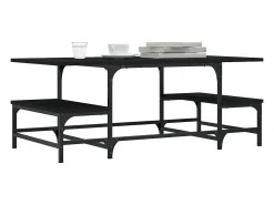 Mesa De Centro| Mesa de centro | Mesa de apoio 100x50.5x40 cm derivados de madeira Preto