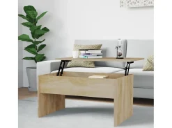 Sale Mesa de centro | Mesa de apoio80x50.5x41.5cm madeira processada carvalho sonoma Castanho