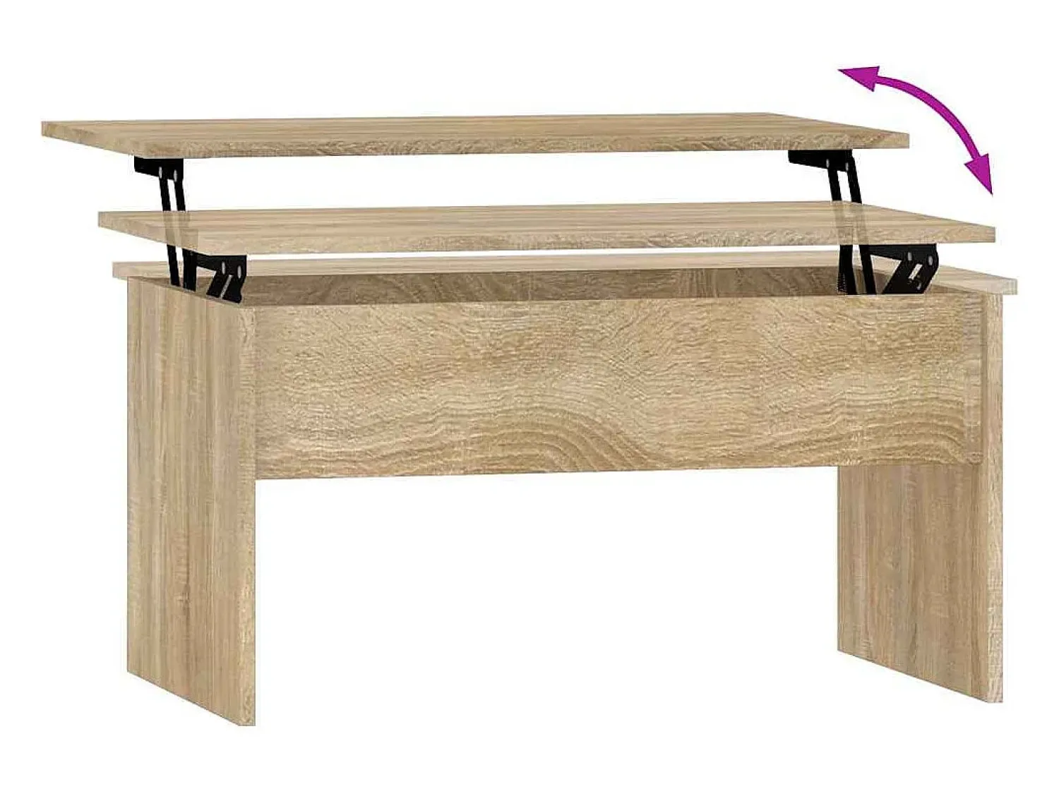 Sale Mesa de centro | Mesa de apoio80x50.5x41.5cm madeira processada carvalho sonoma Castanho