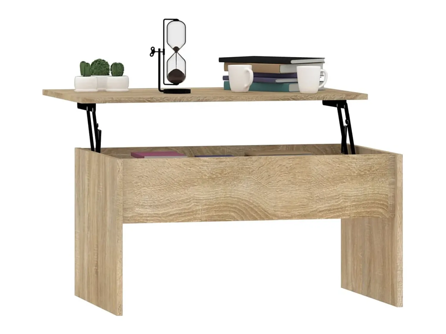 Sale Mesa de centro | Mesa de apoio80x50.5x41.5cm madeira processada carvalho sonoma Castanho