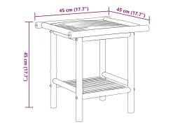 Mesa de centro | Mesa de apoio | Mesa de café 45x45x45 cm bambu^ Mesa De Centro