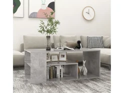 Mesa De Centro| Mesa de centro | Mesa de apoio 100x50x40 cm derivados madeira cimento Cinzento