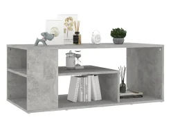 Mesa De Centro| Mesa de centro | Mesa de apoio 100x50x40 cm derivados madeira cimento Cinzento