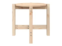 Mesa De Centro| Mesa de centro | Mesa de apoio Ø 52.5x45 cm madeira de pinho maciça Castanho