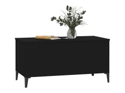 Mesa De Centro| Mesa de centro | Mesa de apoio 90x44.5x45 cm derivados de madeira Preto