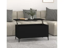 Mesa De Centro| Mesa de centro | Mesa de apoio 90x44.5x45 cm derivados de madeira Preto