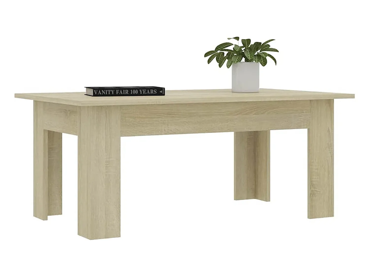 Online Mesa de centro | Mesa de apoio 100x60x42cm derivados de madeira carvalho sonoma Castanho