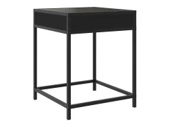 Clearance Mesa de centro | Mesa de apoio com luzes LED Infinity 40x40x51 cm Preto