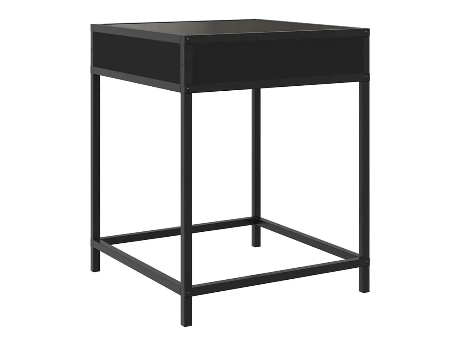 Clearance Mesa de centro | Mesa de apoio com luzes LED Infinity 40x40x51 cm Preto