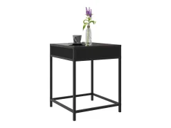 Clearance Mesa de centro | Mesa de apoio com luzes LED Infinity 40x40x51 cm Preto