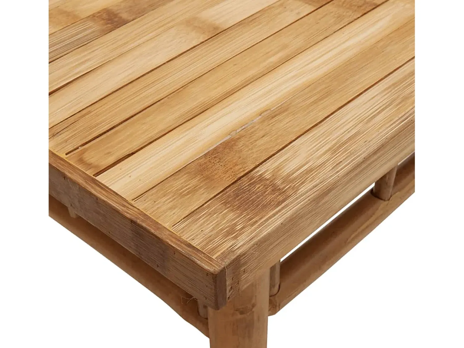 Mesa De Centro| Mesa de centro | Mesa de apoio | Mesa de café 45x45x35 cm bambu Castanho
