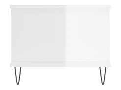 Mesa De Centro* Mesa de centro | Mesa de apoio 90x50x40 cm madeira processada brilhante Branco
