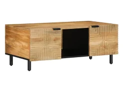 Best Mesa de centro | Mesa de apoio 100x54x40cm madeira de mangueira maciça Castanho