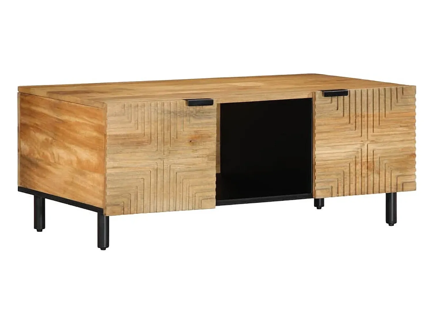 Best Mesa de centro | Mesa de apoio 100x54x40cm madeira de mangueira maciça Castanho