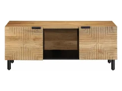 Best Mesa de centro | Mesa de apoio 100x54x40cm madeira de mangueira maciça Castanho