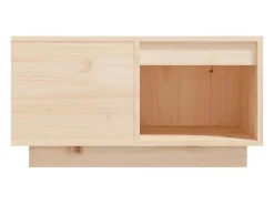 Mesa de centro | Mesa de apoio | Mesa de café 60x61x32.5 cm madeira de pinho maciça Castanho