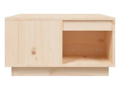 Mesa de centro | Mesa de apoio | Mesa de café 60x61x32.5 cm madeira de pinho maciça Castanho