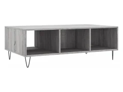 Mesa De Centro| Mesa de centro | Mesa de apoio 104x60x35 cm derivados madeira sonoma Cinzento