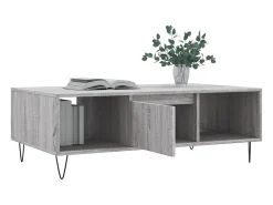 Mesa De Centro| Mesa de centro | Mesa de apoio 104x60x35 cm derivados madeira sonoma Cinzento