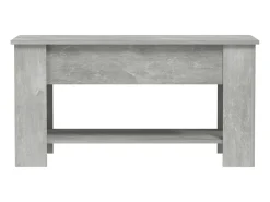 Mesa De Centro| Mesa de centro | Mesa de apoio 101x49x52 cm madeira processada cinza cimento Cinzento