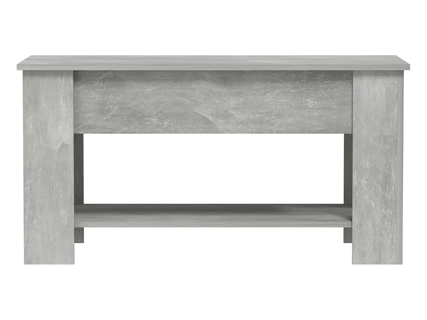 Mesa De Centro| Mesa de centro | Mesa de apoio 101x49x52 cm madeira processada cinza cimento Cinzento