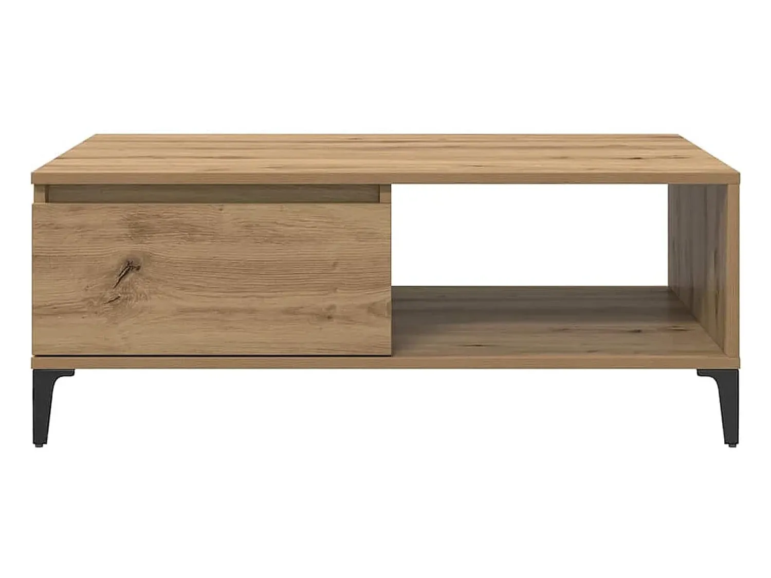Mesa De Centro* Mesa de centro | Mesa de apoio carvalho artisiano 90x60x35 cm Castanho