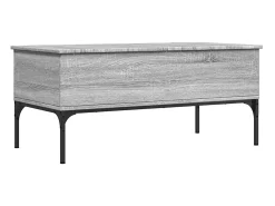 Mesa de centro | Mesa de apoio 100x50x45cm derivados madeira/metal cinza sonoma^ Mesa De Centro