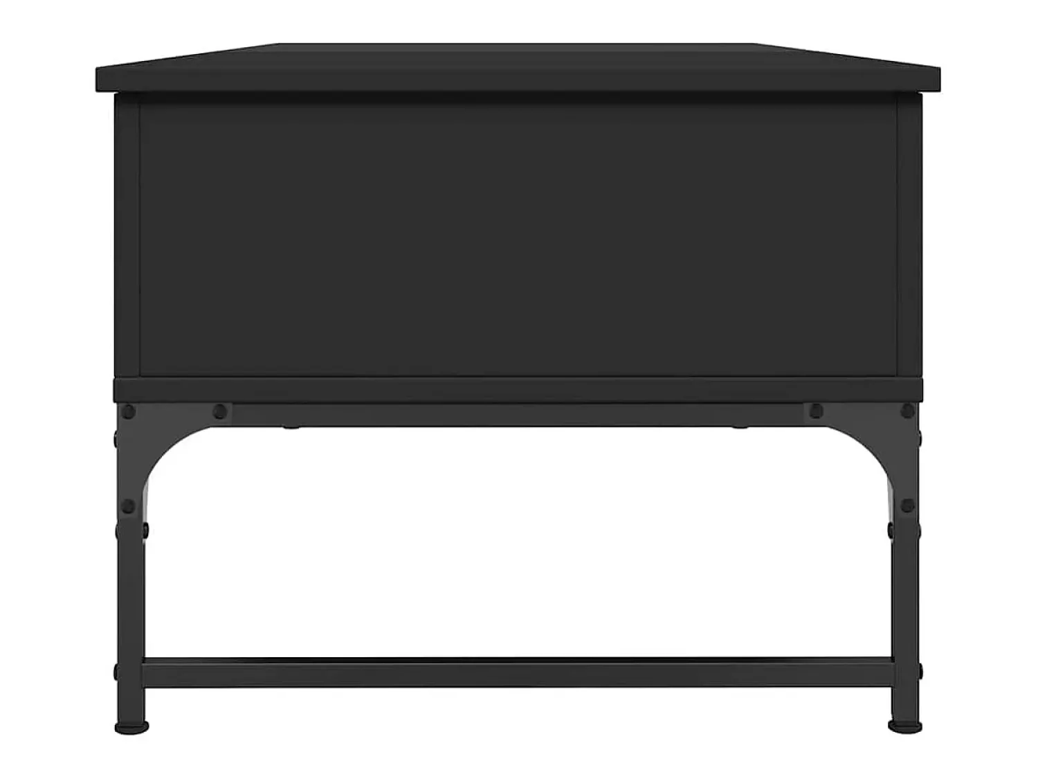 Mesa De Centro| Mesa de centro | Mesa de apoio 100x50x40 cm derivados de madeira/metal Preto
