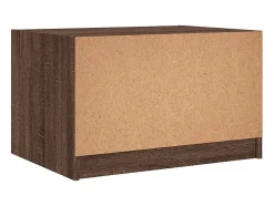 Sale Mesa de centro | Mesa de apoio c/ portas de vidro 68x50x42 cm carvalho Castanho