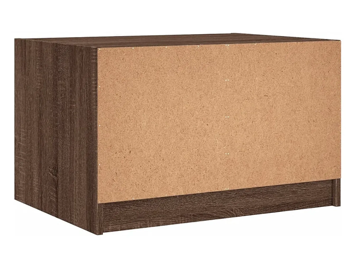 Sale Mesa de centro | Mesa de apoio c/ portas de vidro 68x50x42 cm carvalho Castanho