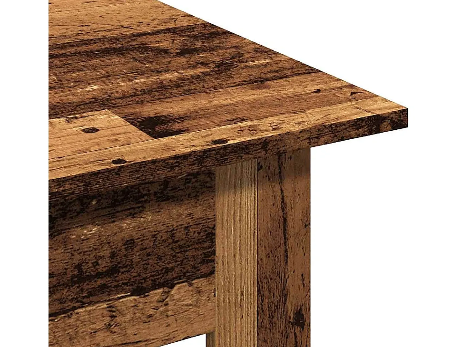 Mesa De Centro* Mesa de centro | Mesa de apoio 102x55x42 cm derivados de madeira madeira velha Castanho