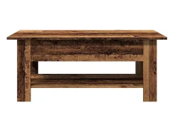 Mesa De Centro* Mesa de centro | Mesa de apoio 102x55x42 cm derivados de madeira madeira velha Castanho