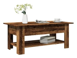 Mesa De Centro* Mesa de centro | Mesa de apoio 102x55x42 cm derivados de madeira madeira velha Castanho