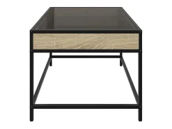 Hot Mesa de centro | Mesa de apoio luzes LED Infinity 70x50x41 cm carvalho sonoma Castanho