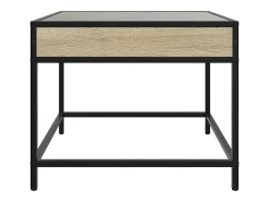 Hot Mesa de centro | Mesa de apoio luzes LED Infinity 70x50x41 cm carvalho sonoma Castanho