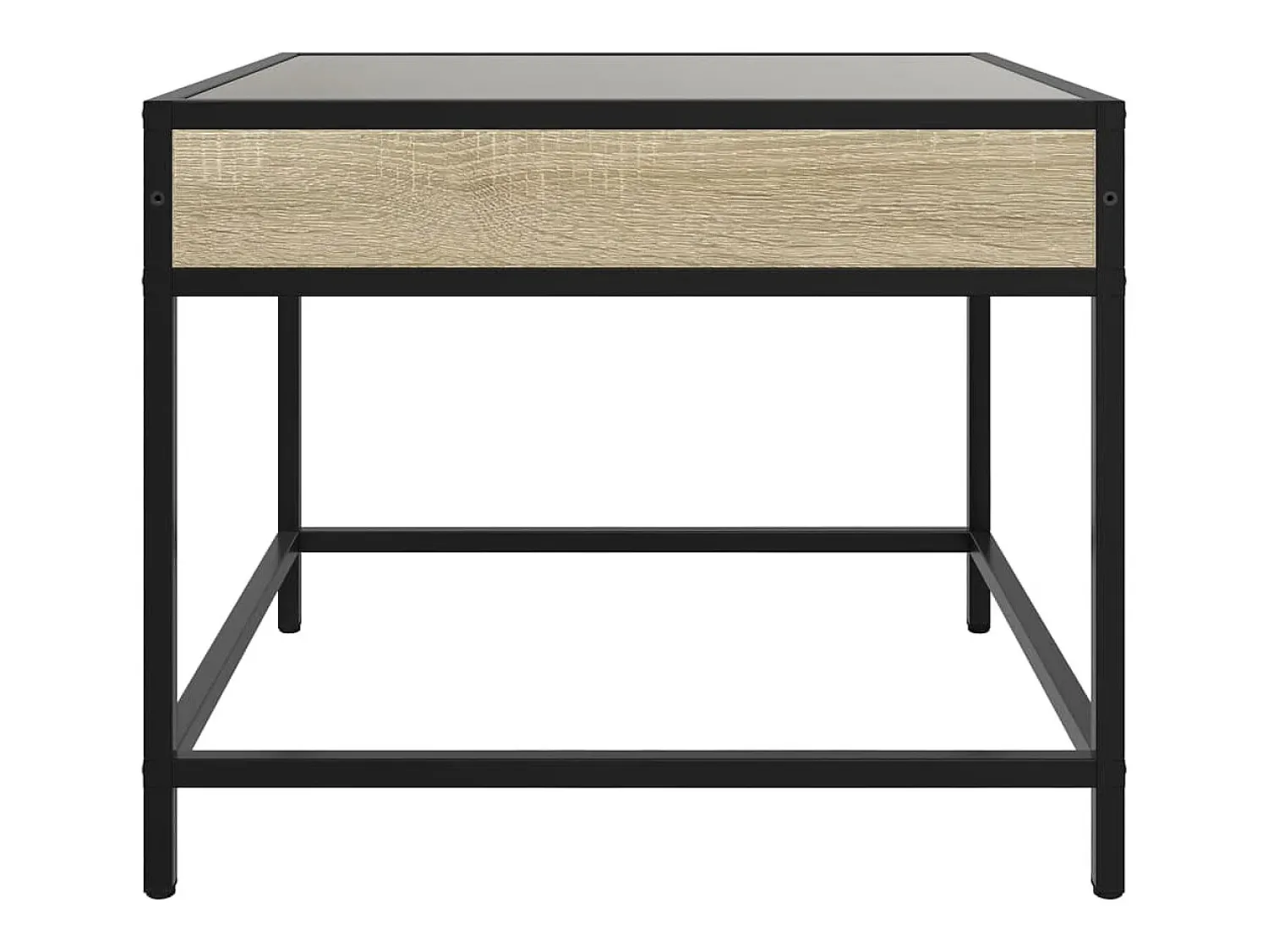 Hot Mesa de centro | Mesa de apoio luzes LED Infinity 70x50x41 cm carvalho sonoma Castanho