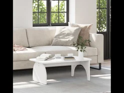 Mesa De Centro* Mesa de centro | Mesa de apoio 80x50x31 cm Madeira de pinho maciça Branco