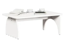 Mesa De Centro* Mesa de centro | Mesa de apoio 80x50x31 cm Madeira de pinho maciça Branco