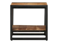 Mesa De Centro| Mesa de centro | Mesa de apoio | Mesa de café 40x40x38 cm Madeira de acácia maciça Castanho