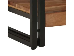 Mesa De Centro| Mesa de centro | Mesa de apoio | Mesa de café 40x40x38 cm Madeira de acácia maciça Castanho