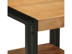 Mesa De Centro| Mesa de centro | Mesa de apoio | Mesa de café 40x40x38 cm Madeira de acácia maciça Castanho