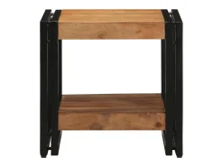 Mesa De Centro| Mesa de centro | Mesa de apoio | Mesa de café 40x40x38 cm Madeira de acácia maciça Castanho