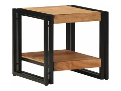 Mesa De Centro| Mesa de centro | Mesa de apoio | Mesa de café 40x40x38 cm Madeira de acácia maciça Castanho